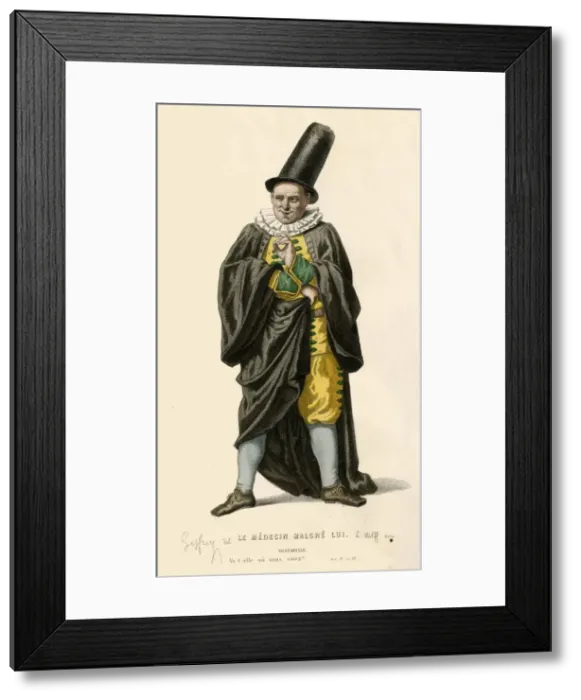 Framed Print : Sganarelle, 1868. Creator: L Wolff Framed Print : Sganarelle, 1868. Creator: L Wolff