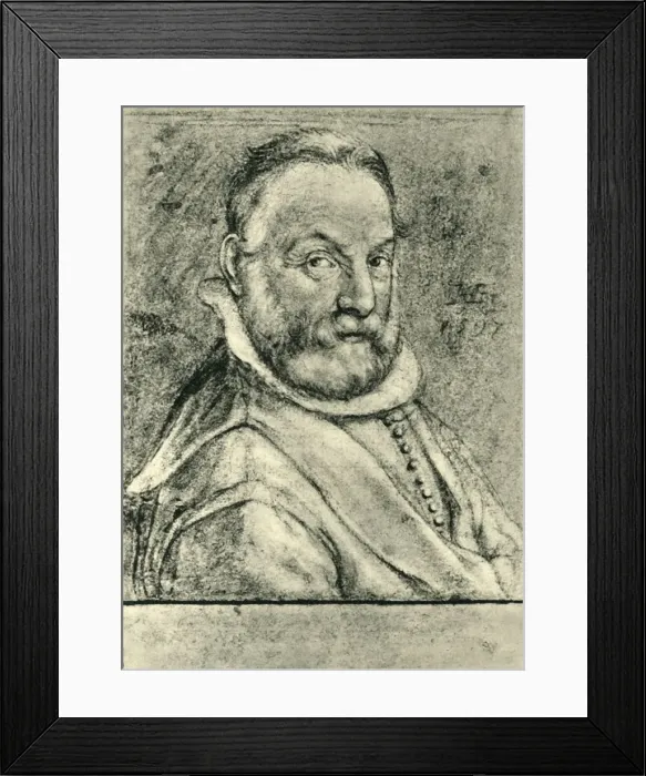 Framed Print : Portrait of a Man with a Beard, 1597, (1943). Creator: Hendrik Goltzius Framed Print : Portrait of a Man with a Beard, 1597, (1943). Creator: Hendrik Goltzius
