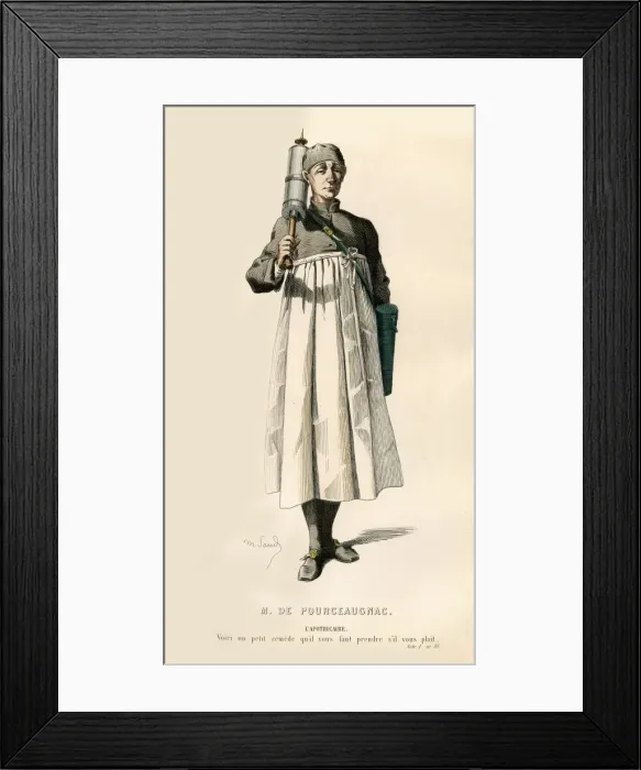 Framed Print : L Apothicaire, 1868. Creator: Unknown Framed Print : L Apothicaire, 1868. Creator: Unknown