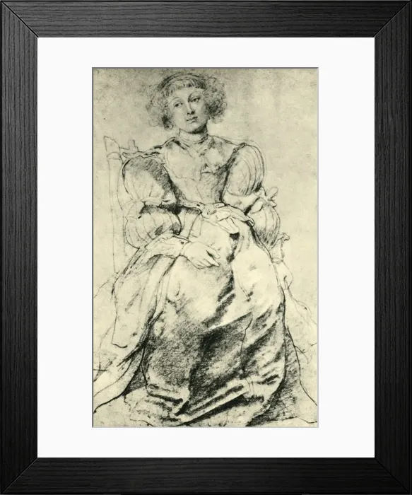 Framed Print : Portrait of Helene Fourment, c1630-1631, (1943). Creator: Peter Paul Rubens Framed Print : Portrait of Helene Fourment, c1630-1631, (1943). Creator: Peter Paul Rubens