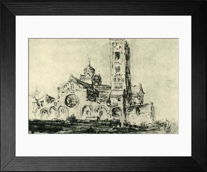 Framed Print : St Marys Church, Utrecht, Netherlands, mid 17th century, (1943). Creator: Jan van Goyen Framed Print : St Marys Church, Utrecht, Netherlands, mid 17th century, (1943). Creator: Jan van Goyen