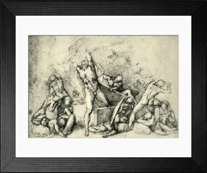 Framed Print : The Resurrection, c1532, (1943). Creator: Michelangelo Buonarroti Framed Print : The Resurrection, c1532, (1943). Creator: Michelangelo Buonarroti