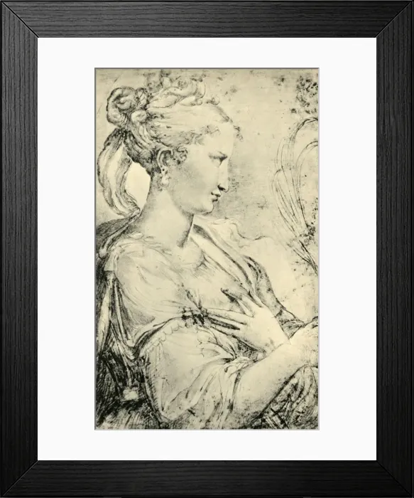 Framed Print : Study of Saint Catherine, c1530-1540, (1943). Creator: Parmigianino Framed Print : Study of Saint Catherine, c1530-1540, (1943). Creator: Parmigianino