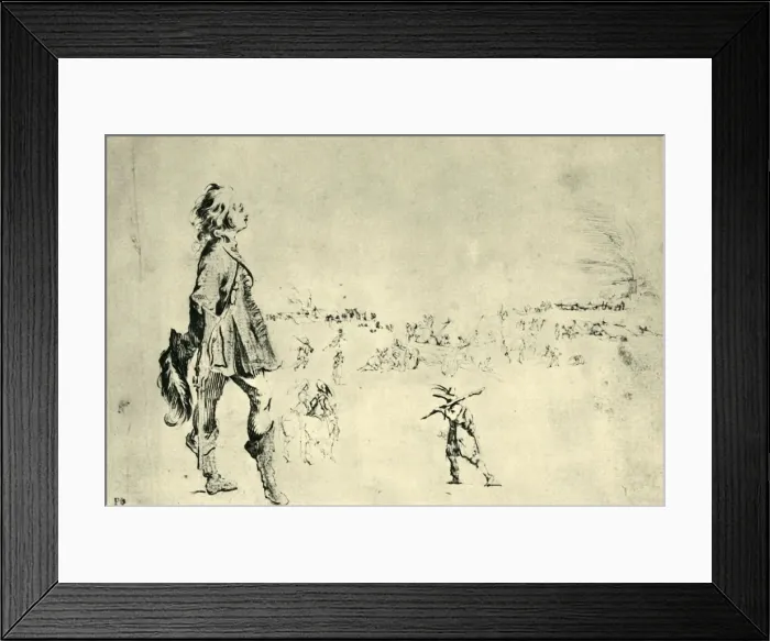 Framed Print : Standing male figure, 1633-1634, (1943). Creator: Stefano della Bella Framed Print : Standing male figure, 1633-1634, (1943). Creator: Stefano della Bella