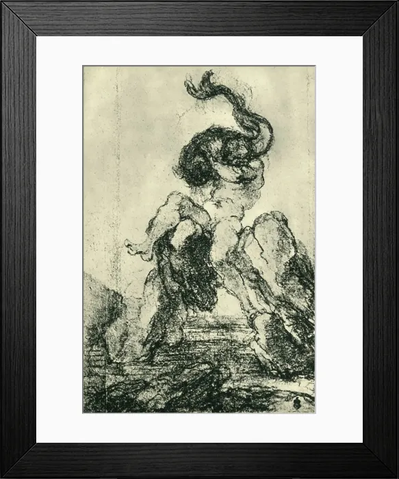 Framed Print : A Marine God with a Dolphin, 1652-1653, (1943). Creator: Gian Lorenzo Bernini Framed Print : A Marine God with a Dolphin, 1652-1653, (1943). Creator: Gian Lorenzo Bernini