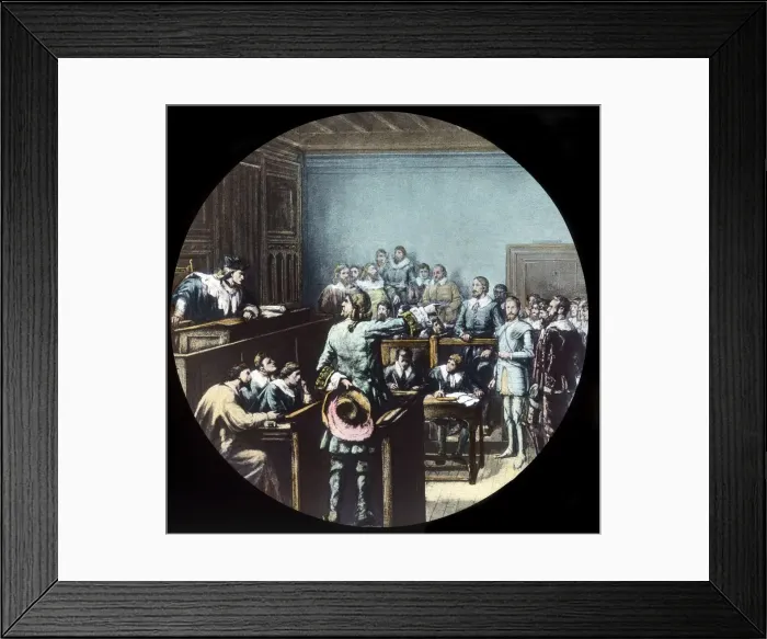 Framed Print : Christian and Faithful on Trial, c1910. Creator: Unknown Framed Print : Christian and Faithful on Trial, c1910. Creator: Unknown