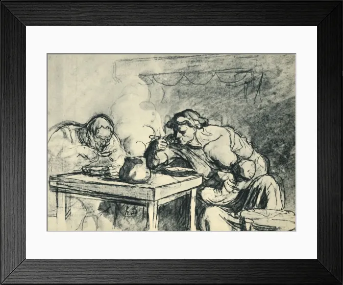 Framed Print : The Soup, c1862-1865, (1943). Creator: Honore Daumier Framed Print : The Soup, c1862-1865, (1943). Creator: Honore Daumier