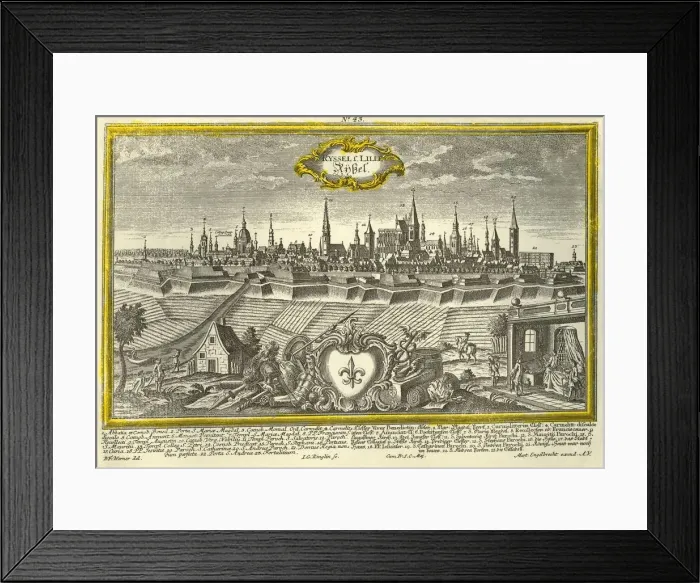 Framed Print : Lille, c1740. Creator: Johann Georg Ringlin Framed Print : Lille, c1740. Creator: Johann Georg Ringlin