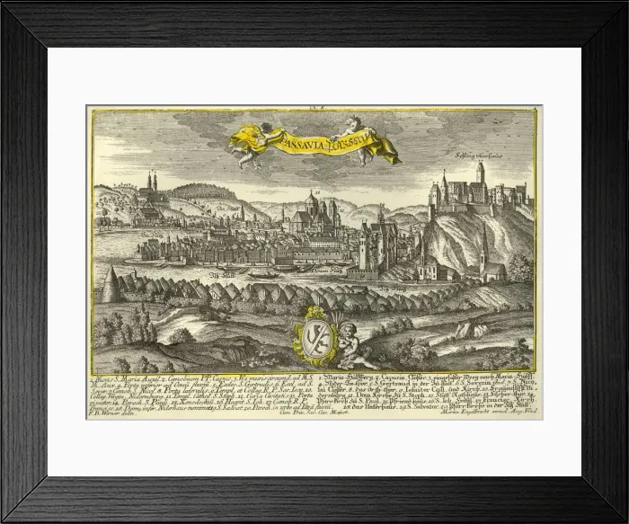 Framed Print : Passau, c1740. Creator: Johann Georg Ringlin Framed Print : Passau, c1740. Creator: Johann Georg Ringlin