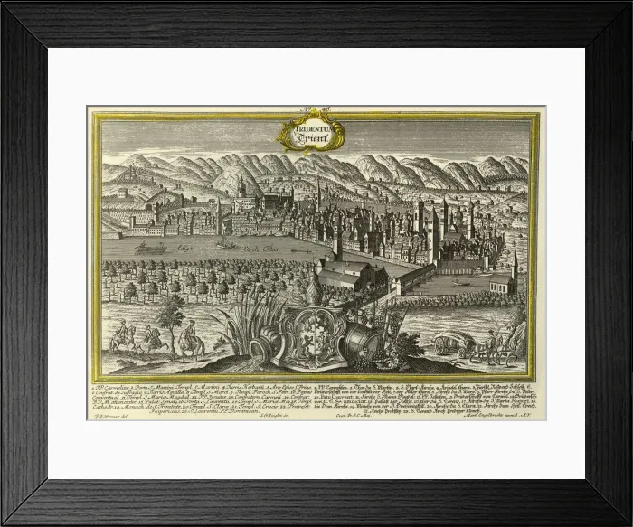 Framed Print : Trento, c1740. Creator: Johann Georg Ringlin Framed Print : Trento, c1740. Creator: Johann Georg Ringlin