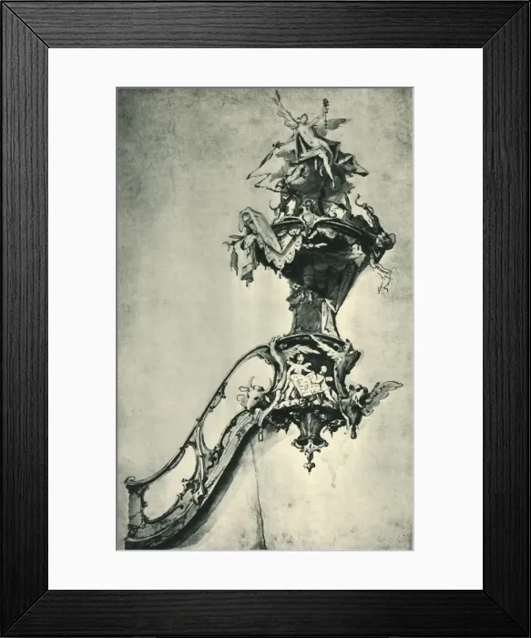 Framed Print : Design for a pulpit, mid-late 18th century, (1943). Creator: Ignatz Günther Framed Print : Design for a pulpit, mid-late 18th century, (1943). Creator: Ignatz Günther