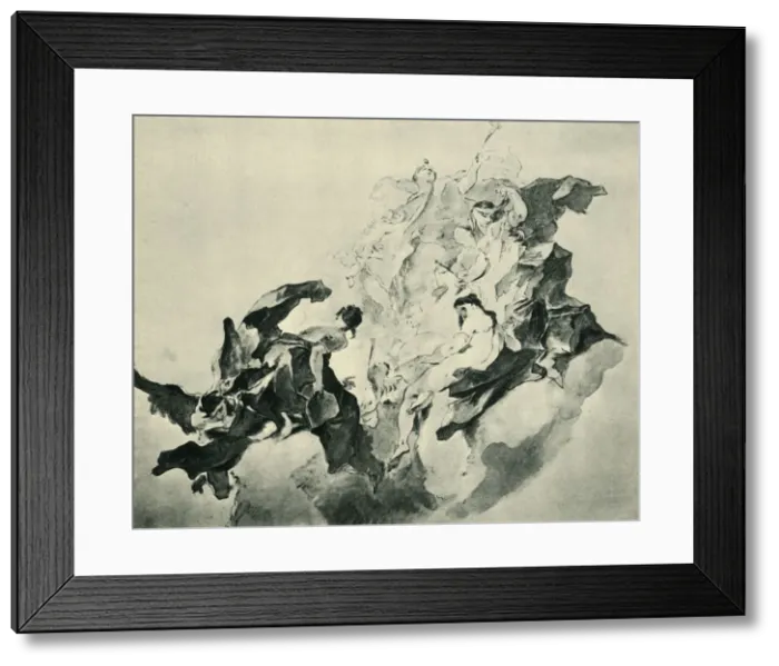 Framed Print : Allegory of Faith, Justice and Painting, 1758-1759, (1943). Creator: Franz Anton Maulbertsch Framed Print : Allegory of Faith, Justice and Painting, 1758-1759, (1943). Creator: Franz Anton Maulbertsch