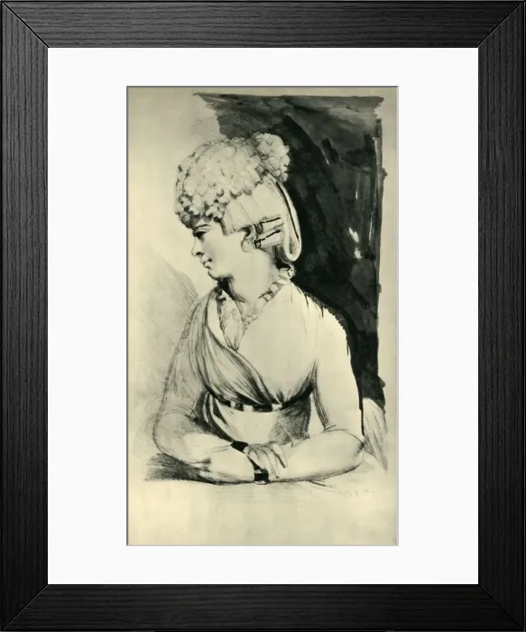 Framed Print : Portrait of a woman, late 18th-early 19th century, (1943). Creator: Henry Fuseli Framed Print : Portrait of a woman, late 18th-early 19th century, (1943). Creator: Henry Fuseli