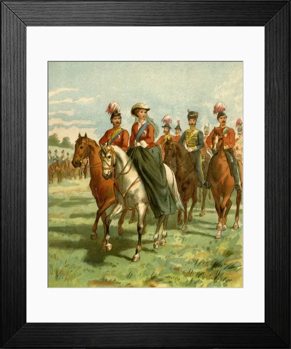 Framed Print : The Queen and the Prince Consort at a Review. Creator: Unknown