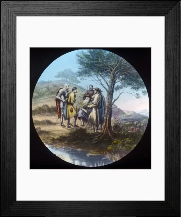 Framed Print : The Pilgrim welcomed, c1910. Creator: Unknown Framed Print : The Pilgrim welcomed, c1910. Creator: Unknown