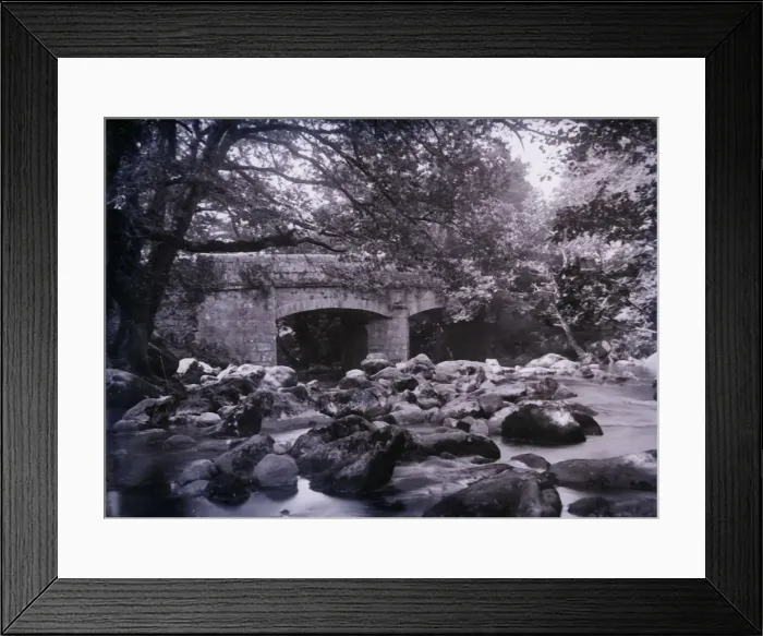 Framed Print : River and bridge near Plymouth in Devon, 1920. Creator: Unknown Framed Print : River and bridge near Plymouth in Devon, 1920. Creator: Unknown