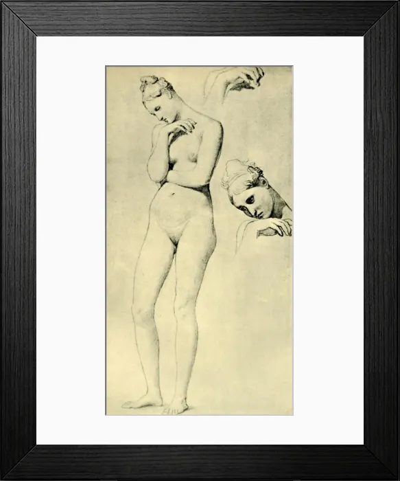 Framed Print : Studies for the figure of Stratonice, c1834-1840, (1943). Creator: Jean-Auguste-Dominique Ingres Framed Print : Studies for the figure of Stratonice, c1834-1840, (1943). Creator: Jean-Auguste-Dominique Ingres