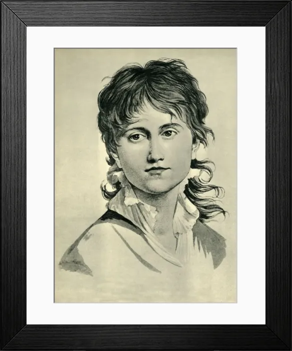 Framed Print : Head of a young woman, 1804, (1943). Creator: Johann Gottfried Schadow Framed Print : Head of a young woman, 1804, (1943). Creator: Johann Gottfried Schadow