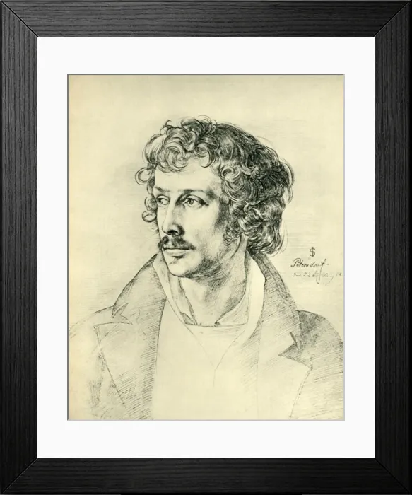Framed Print : Friedrich Olivier, 1816, (1943). Creator: Julius Schnorr von Carolsfeld Framed Print : Friedrich Olivier, 1816, (1943). Creator: Julius Schnorr von Carolsfeld