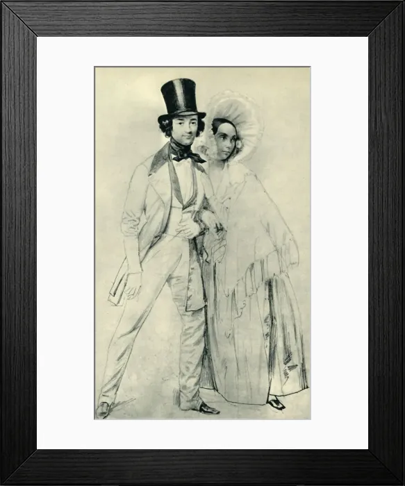 Framed Print : Paul and Amalie Taglioni, 1839, (1943). Creator: Franz Kruger Framed Print : Paul and Amalie Taglioni, 1839, (1943). Creator: Franz Kruger