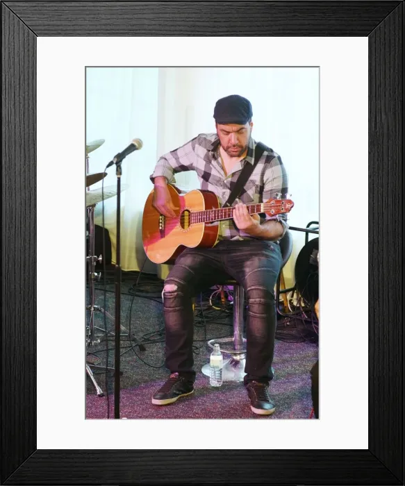 Framed Print : Matheus Nova, Watermill Jazz Club, Dorking, Surrey, 11 June 2019. Creator: Brian O Connor Framed Print : Matheus Nova, Watermill Jazz Club, Dorking, Surrey, 11 June 2019. Creator: Brian O Connor