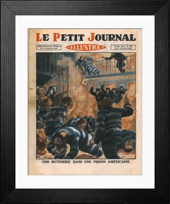 Framed Print : Mutiny in an American prison, 1931. Creator: Unknown Framed Print : Mutiny in an American prison, 1931. Creator: Unknown