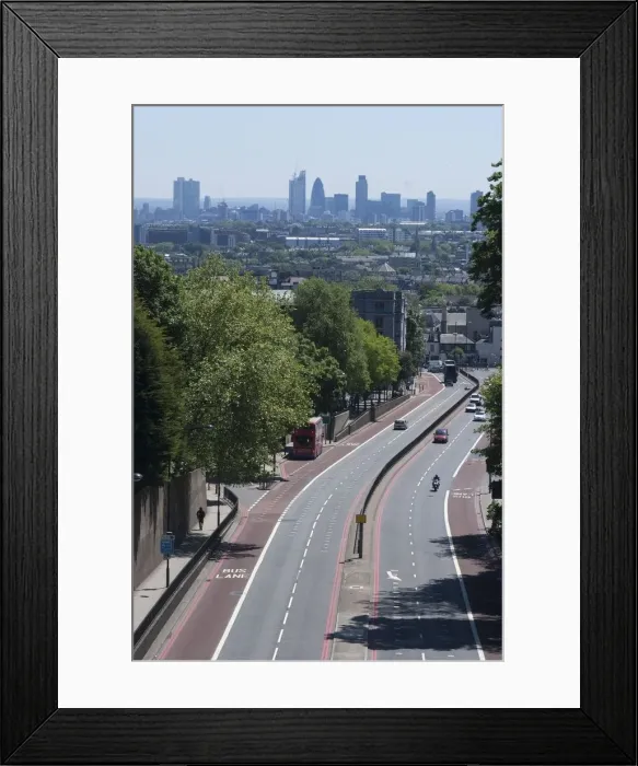 Framed Print : View from Hornsey Lane, Highgate, London, N19, England, 3  /  6  /  10. Creator: Ethel Davies; Davies, Ethel