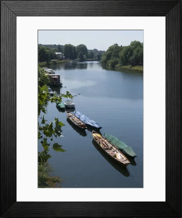 Framed Print : View from Richmond Bridge, Surrey, England, 28 / 6 / 10. Creator: Ethel Davies; Davies, Ethel Framed Print : View from Richmond Bridge, Surrey, England, 28 / 6 / 10. Creator: Ethel Davies; Davies, Ethel