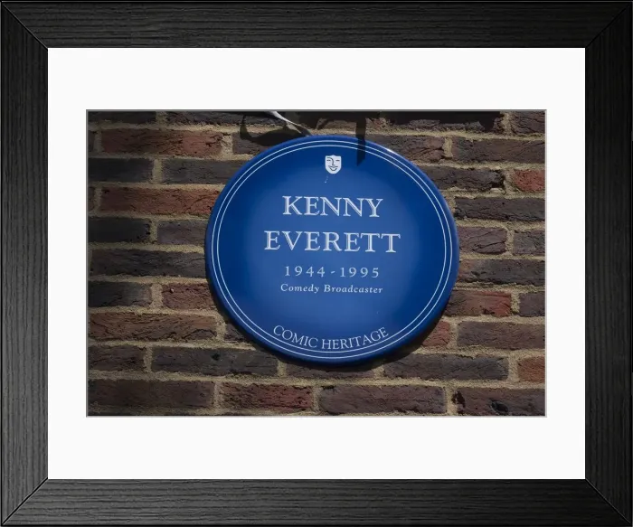 Framed Print : Blue Plaque, Teddington Studios, Surrey, England. Creator: Ethel Davies; Davies, Ethel