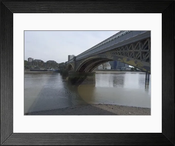 Framed Print : Rail bridge near Chelsea Harbour, Fulham, London, SW10, England. Creator: Ethel Davies; Davies Framed Print : Rail bridge near Chelsea Harbour, Fulham, London, SW10, England. Creator: Ethel Davies; Davies