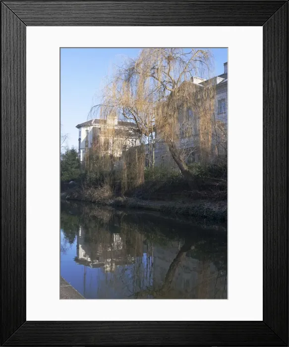 Framed Print : Regents Canal near Regents Park, London, NW8, England. Creator: Ethel Davies; Davies, Ethel Framed Print : Regents Canal near Regents Park, London, NW8, England. Creator: Ethel Davies; Davies, Ethel
