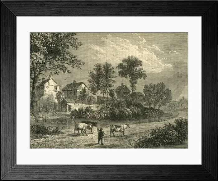 Framed Print : Farm in the Regents Park, 1750, (c1876). Creator: Unknown Framed Print : Farm in the Regents Park, 1750, (c1876). Creator: Unknown