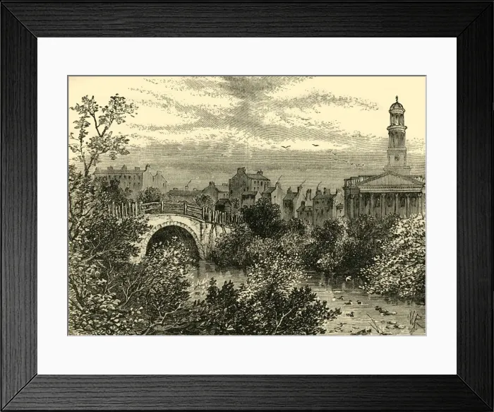 Framed Print : Old Bridge Over the Lake, Regents Park, in 1847, (c1876). Creator: Unknown Framed Print : Old Bridge Over the Lake, Regents Park, in 1847, (c1876). Creator: Unknown