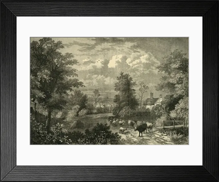 Framed Print : Notting Hill in 1750, (c1876). Creator: Unknown Framed Print : Notting Hill in 1750, (c1876). Creator: Unknown