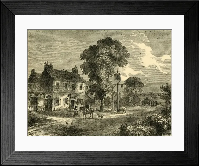 Framed Print : The Bell Inn, Kilburn, 1750, (c1876). Creator: Unknown Framed Print : The Bell Inn, Kilburn, 1750, (c1876). Creator: Unknown
