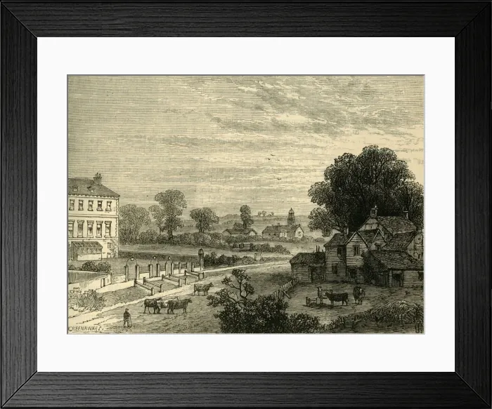 Framed Print : Lisson Green in the Eighteenth Century, c1876. Creator: Unknown Framed Print : Lisson Green in the Eighteenth Century, c1876. Creator: Unknown