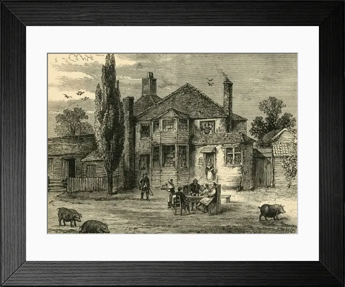 Framed Print : The Queens Head and Artichoke. c1876. Creator: Unknown Framed Print : The Queens Head and Artichoke. c1876. Creator: Unknown