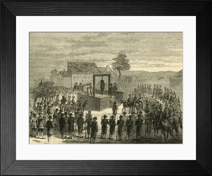 Framed Print : Execution of Lord Ferrers at Tyburn, 1760, (c1876). Creator: Unknown Framed Print : Execution of Lord Ferrers at Tyburn, 1760, (c1876). Creator: Unknown