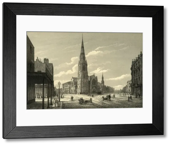 Framed Print : Rowland Hills Chapel & Schools, Westminster Bridge Road, c1876. Creator: Unknown Framed Print : Rowland Hills Chapel & Schools, Westminster Bridge Road, c1876. Creator: Unknown