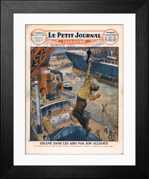 Framed Print : Lifted into the air by his wedding ring, 1929. Creator: Unknown Framed Print : Lifted into the air by his wedding ring, 1929. Creator: Unknown