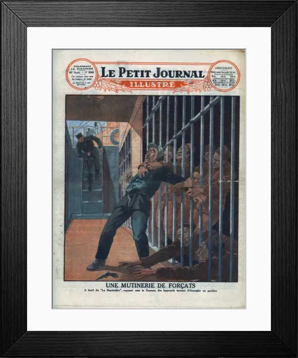 Framed Print : Convicts mutinying, 1930. Creator: Unknown Framed Print : Convicts mutinying, 1930. Creator: Unknown
