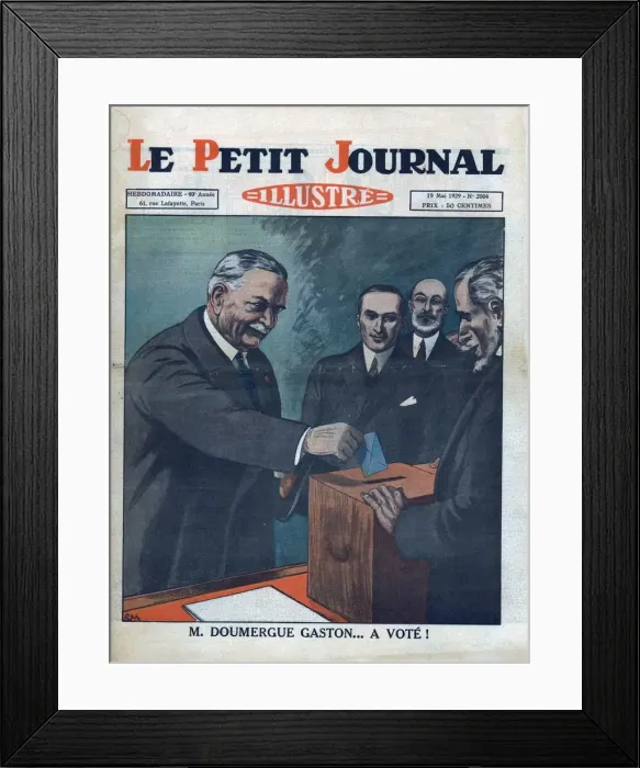 Framed Print : Monsieur Gaston Doumergue... has voted!, 1929. Creator: Unknown Framed Print : Monsieur Gaston Doumergue... has voted!, 1929. Creator: Unknown