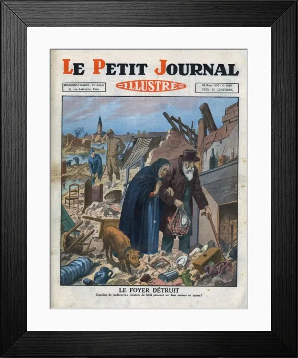 Framed Print : A home destroyed, 1930. Creator: Unknown Framed Print : A home destroyed, 1930. Creator: Unknown