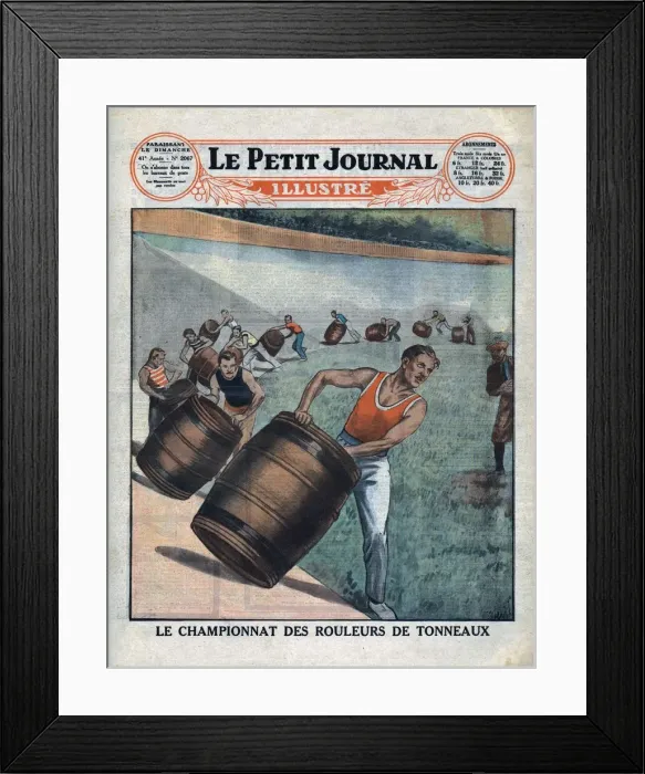Framed Print : Barrel-rolling championship, 1930. Creator: Unknown Framed Print : Barrel-rolling championship, 1930. Creator: Unknown