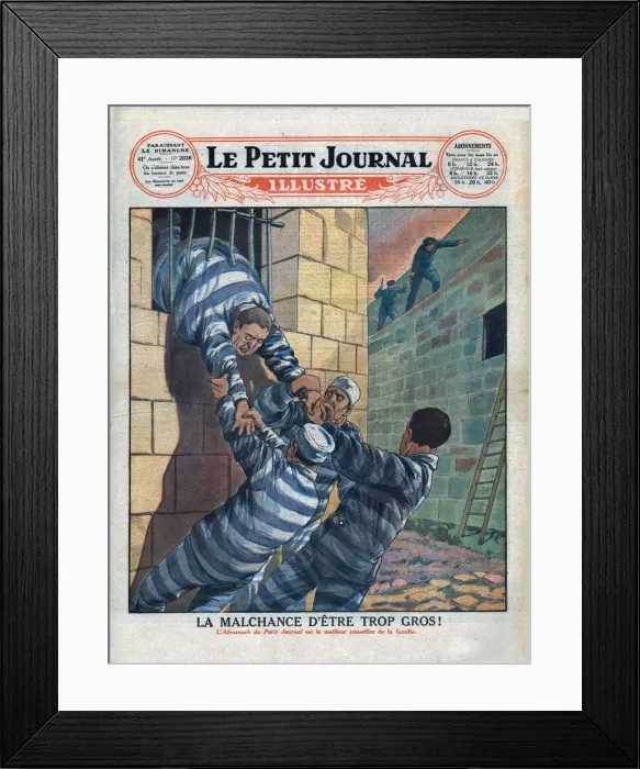 Framed Print : The misfortune of being too fat, 1931. Creator: Unknown Framed Print : The misfortune of being too fat, 1931. Creator: Unknown