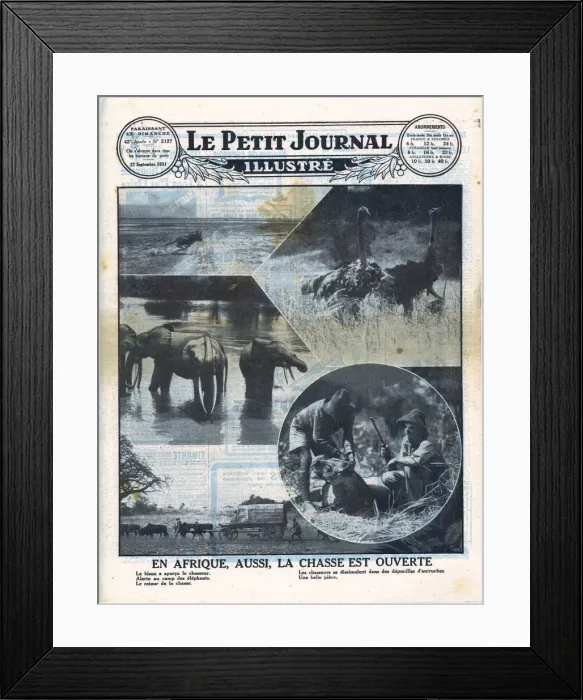 Framed Print : Start of the African hunting season, 1931. Creator: Unknown Framed Print : Start of the African hunting season, 1931. Creator: Unknown