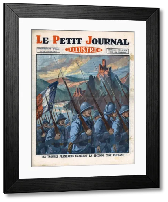 Framed Print : French troops leaving the second Rhine zone, 1929. Creator: Unknown Framed Print : French troops leaving the second Rhine zone, 1929. Creator: Unknown