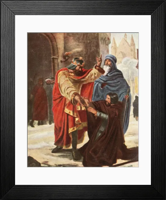 Framed Print : Reconciliation of King Otto I with his brother Henry, Duke of Bavaria, (1936). Creator: Unknown Framed Print : Reconciliation of King Otto I with his brother Henry, Duke of Bavaria, (1936). Creator: Unknown