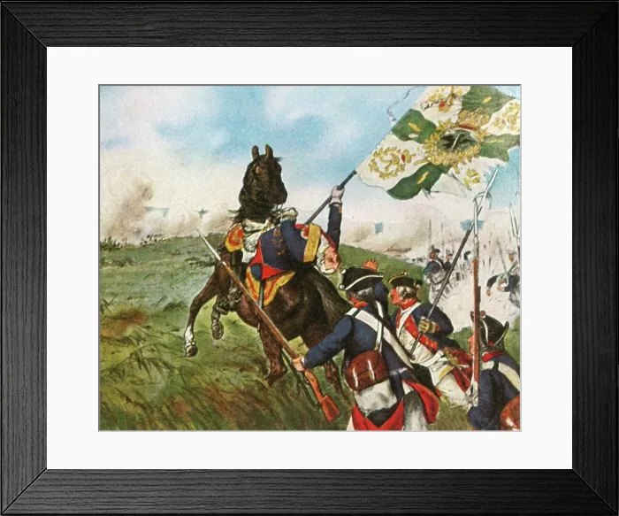 Framed Print : The death of Schwerin at Prague, 6 May 1757, (1936). Creator: Unknown Framed Print : The death of Schwerin at Prague, 6 May 1757, (1936). Creator: Unknown