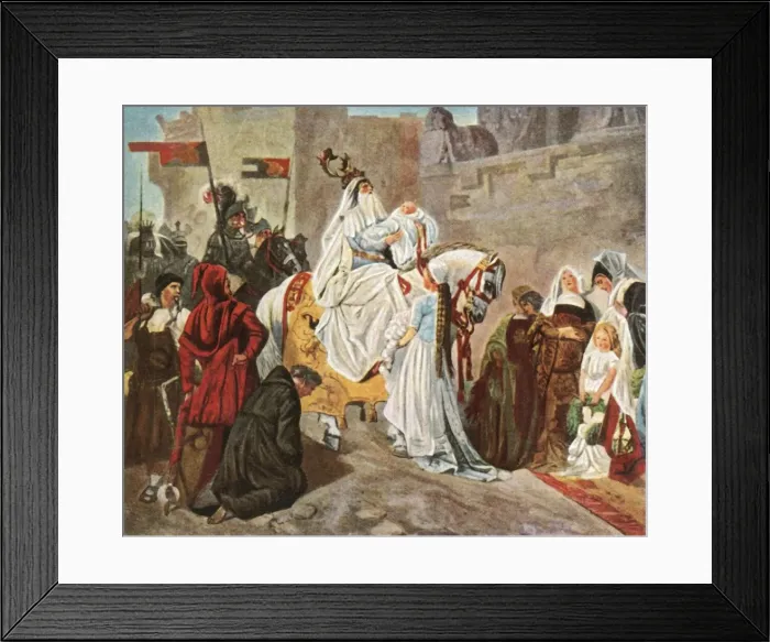Framed Print : Homecoming of Eberhard of Württemberg after the battle of Doffingen, 1388, (1936) Framed Print : Homecoming of Eberhard of Württemberg after the battle of Doffingen, 1388, (1936)
